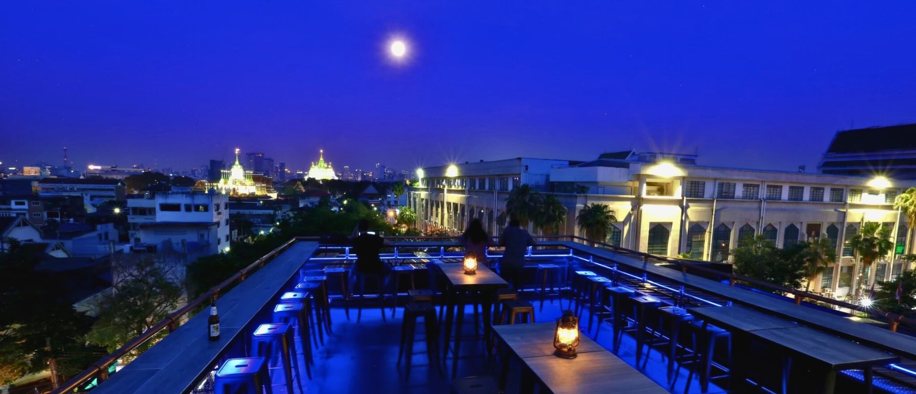 Rooftop bar in Bangkok with stunning city view